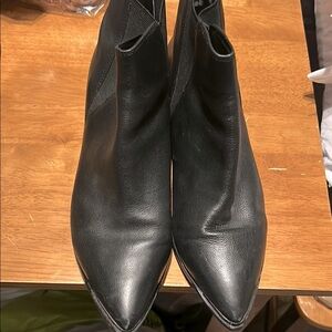Marc Fisher, Black Leather Ankle Boots